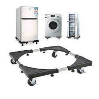 Multifunctional Movable Washing Machine And Refrigerator Stand Black 18