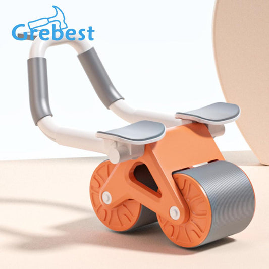 Automatic Rebound Abdominal Wheel, Wheels Roller Domestic Abdominal Exerciser with Elbow Suppor