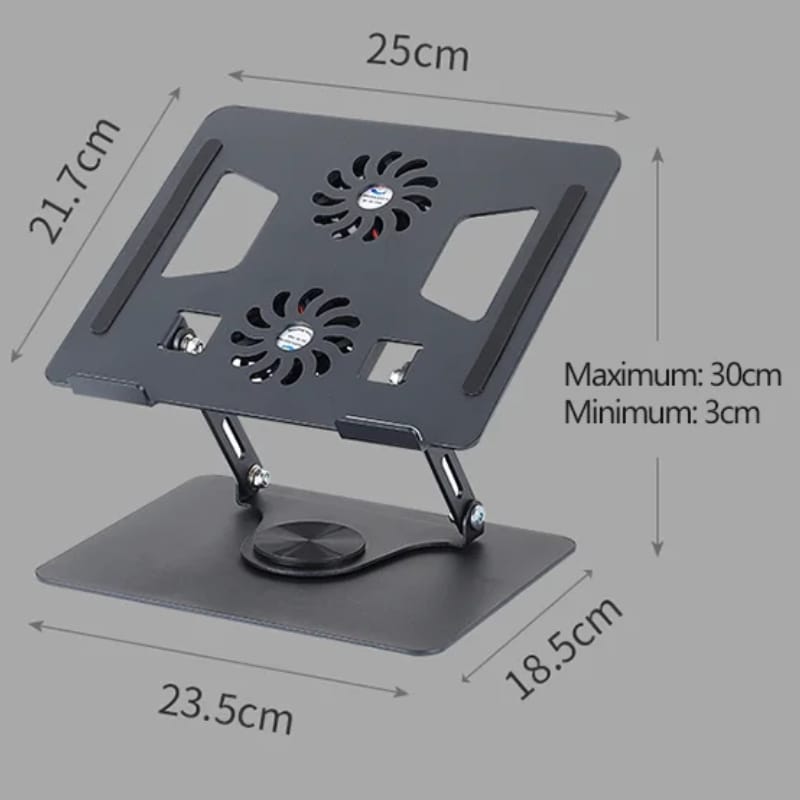 Laptop Stand with Cooling Fan, Adjustable 360degree rotation